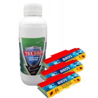  Oferta! Set anti insecte cu insecticid universal Pestmaster ToX300 FORTE 1L +3 capcane gandaci cu feromoni , Bros 
