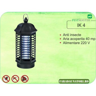 Aparat anti insecte cu lampa UV - Pestmaster IK4 (acopera aprox. 40 mp)
